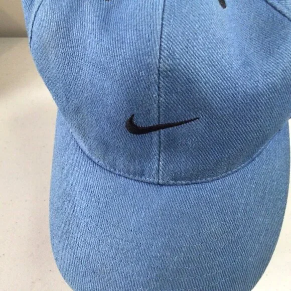 Nike Swoosh Embroidered Unisex Blue Baseball Style Adjustable One size fits most - Picture 4 of 8